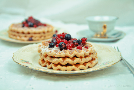 vegane Waffeln - Grundrezept - kohlundkarma