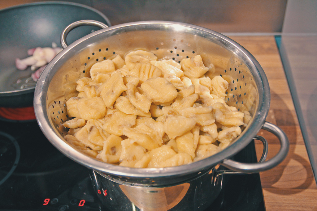 fertig sind die selbst gemachten veganen Gnocchi