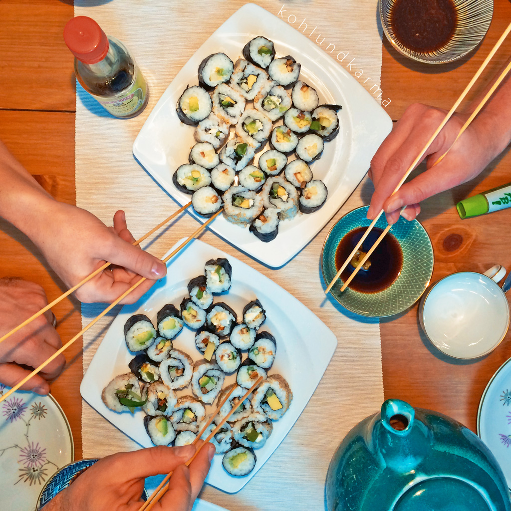 Veganes Sushi Rezept - einfach selber machen | kohlundkarma