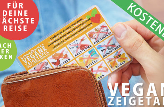 vegane Zeigetafel im Taschenformat